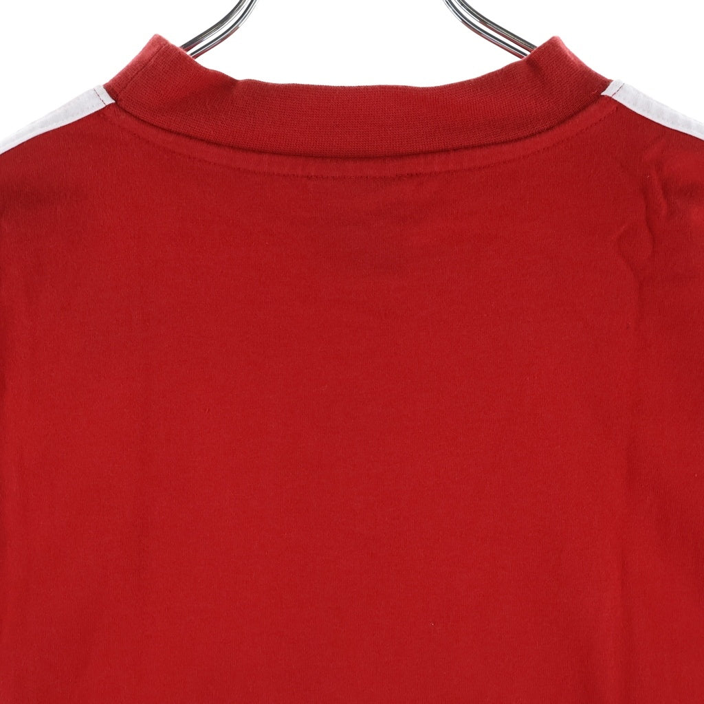 BALENCIAGA(バレンシアガ) 23SS ×ADIDAS STRIPE TEE 3ストライプ ロゴプリントTシャツ 半袖クルーネックカットソー レッド 739101 TNVA6