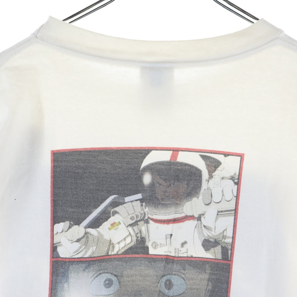 SAINT MICHAEL(セントマイケル) 24SS ×FREEDOM FD-SS TEE フリーダム ヴィンテージ加工 両面プリントTシャツ 半袖クルーネックカットソー ホワイト SM-YS8-0000-C20