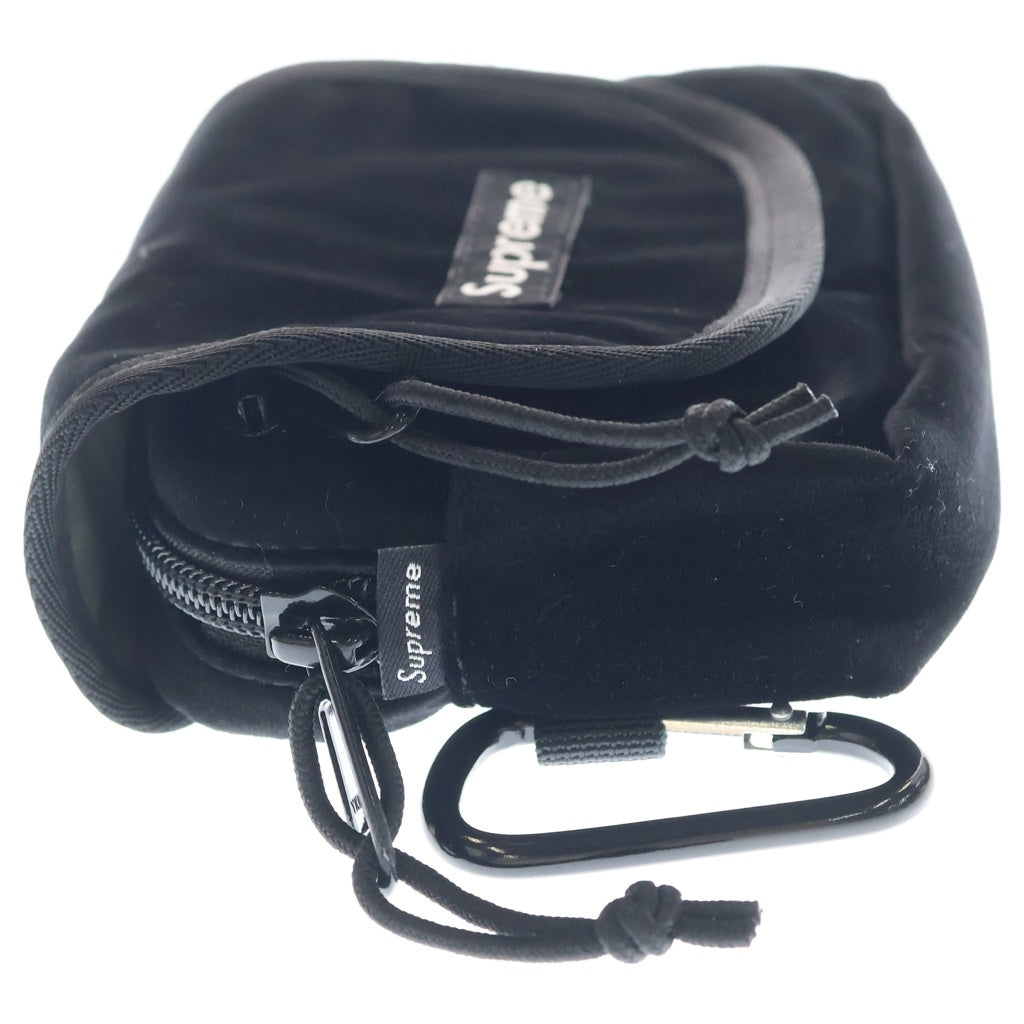 SUPREME(シュプリーム) 25AW Velvet Mini Pouch ベルネットミニポーチ ブラック レディース