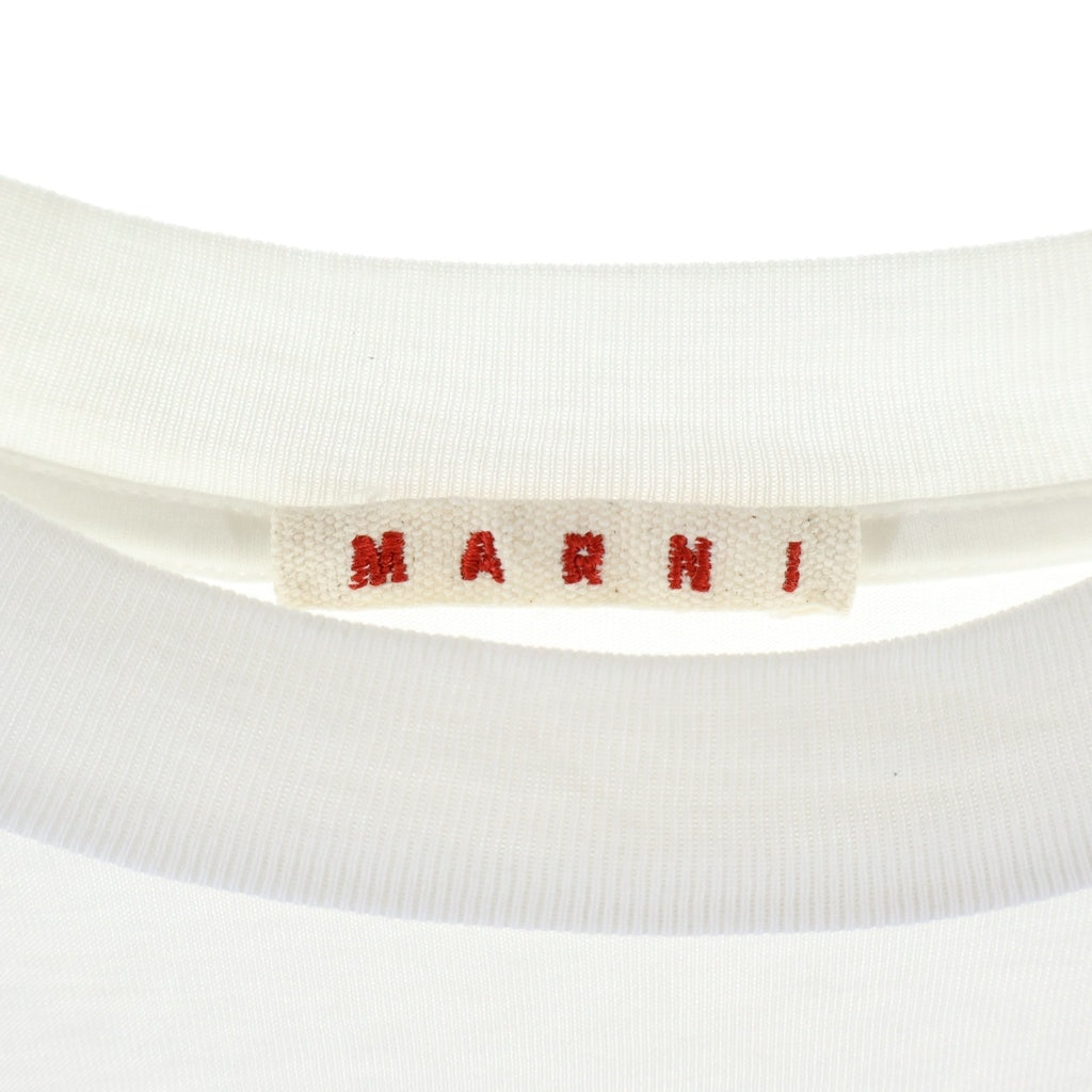 MARNI(マルニ) レタリングロゴプリント クルーネック半袖Tシャツ カットソー ホワイト レディース THJET49EPH USCS11