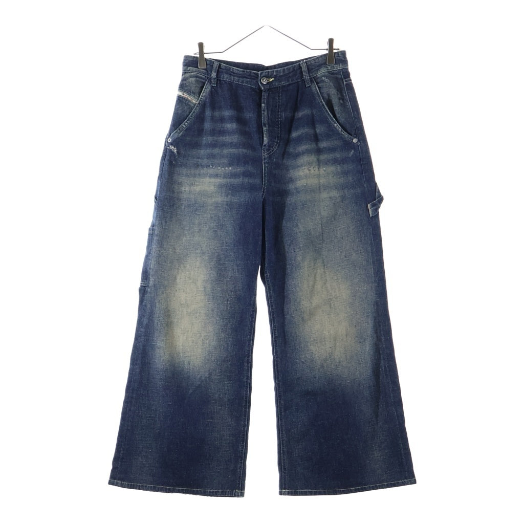DIESEL(ディーゼル) D-SIRE-WORK ボタンフライ リラックスフィット ワイドデニムパンツ インディゴ レディース A09687