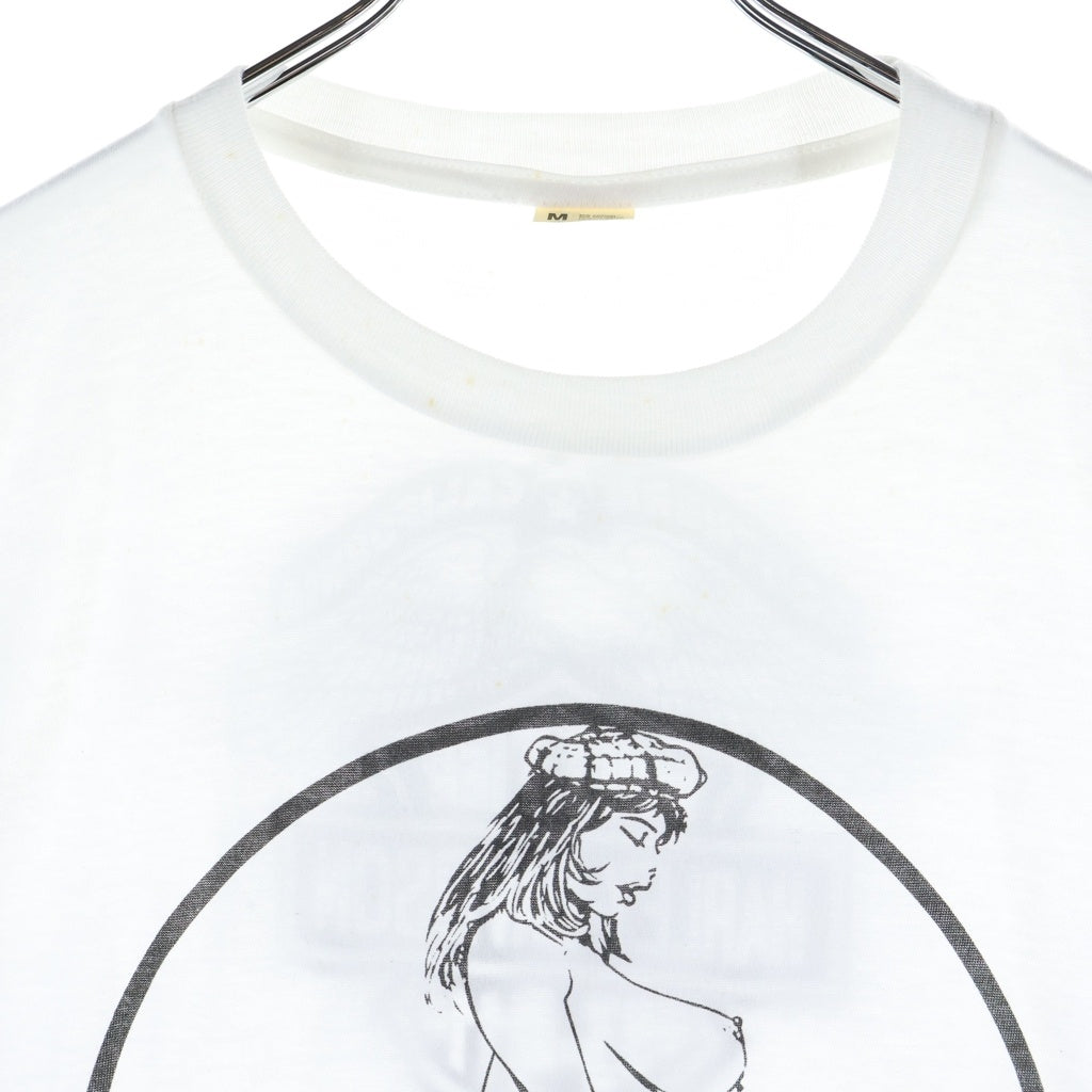 HARLEY DAVIDSON(ハーレーダビッドソン) 80S VINTAGE NUDE GIRL SCREEN STARS ヴィンテージ 白タグ USA製 ヌードガール 両面プリントTシャツ 半袖クルーネックカットソー ホワイト