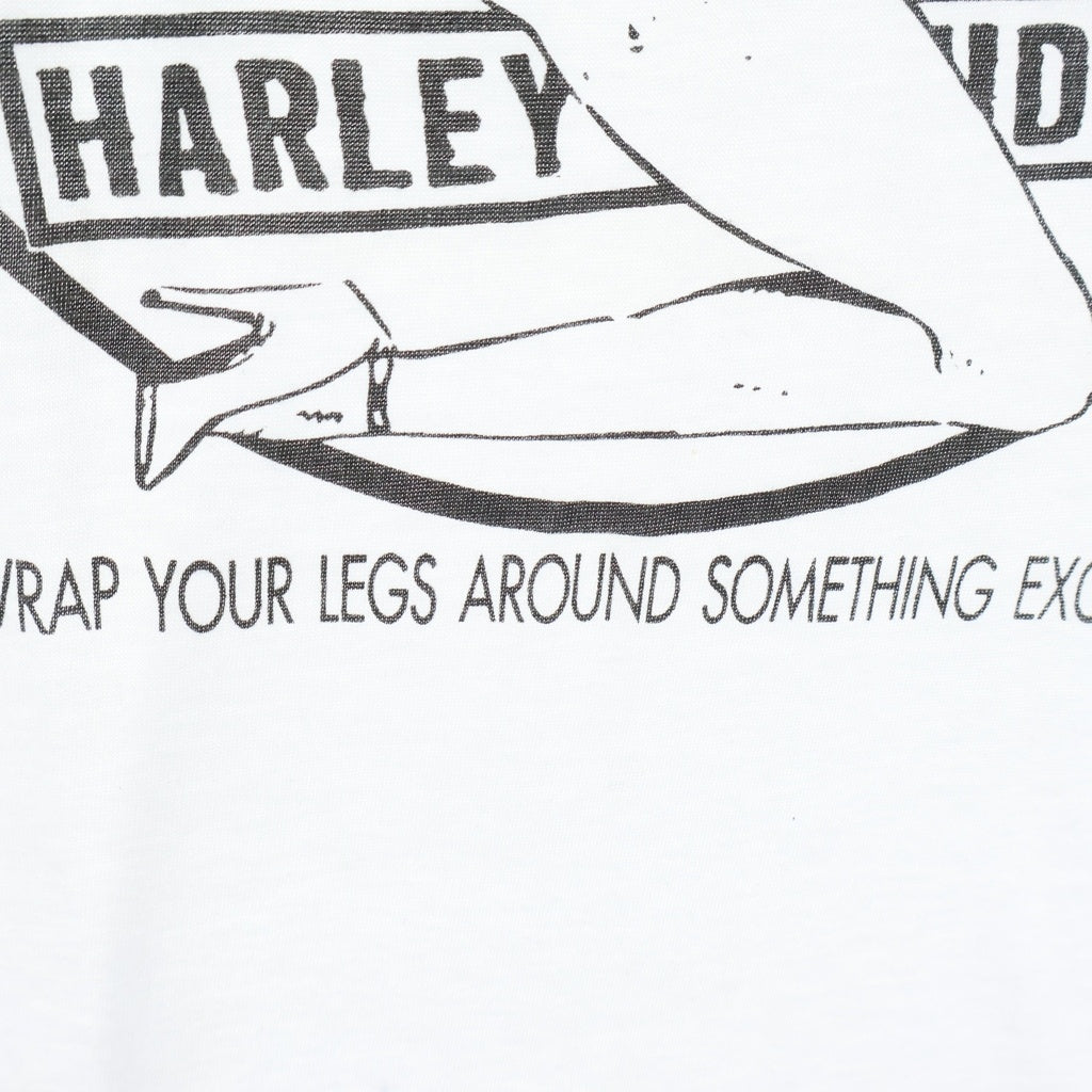 HARLEY DAVIDSON(ハーレーダビッドソン) 80S VINTAGE NUDE GIRL SCREEN STARS ヴィンテージ 白タグ USA製 ヌードガール 両面プリントTシャツ 半袖クルーネックカットソー ホワイト