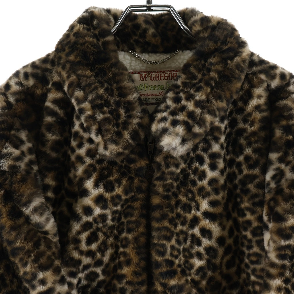 WACKO MARIA(ワコマリア) 25AW ×McGREGOR LEOPARD FUR ANTI-FREEZE JACKET マクレガー レオパード パファー ボアジャケット ベージュ 25FW-WMO-MC02