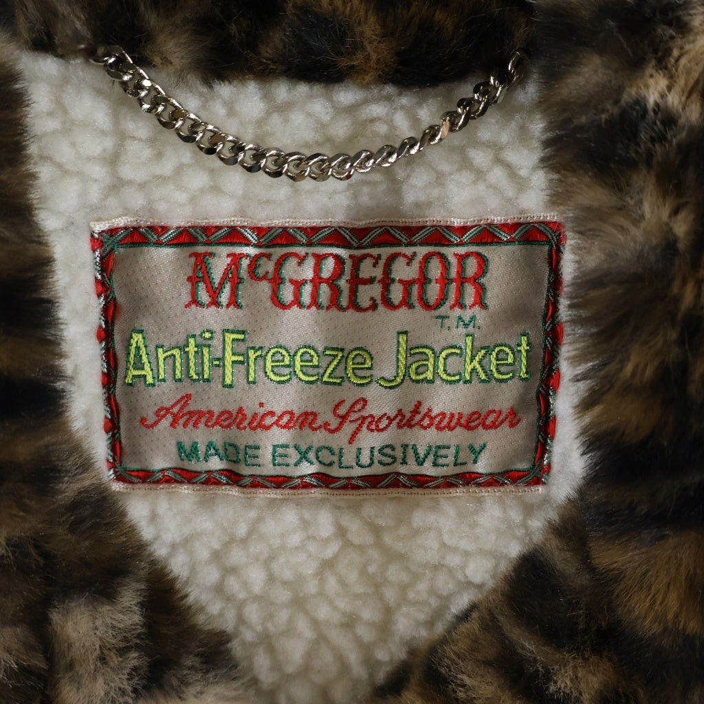 WACKO MARIA(ワコマリア) 25AW ×McGREGOR LEOPARD FUR ANTI-FREEZE JACKET マクレガー レオパード パファー ボアジャケット ベージュ 25FW-WMO-MC02