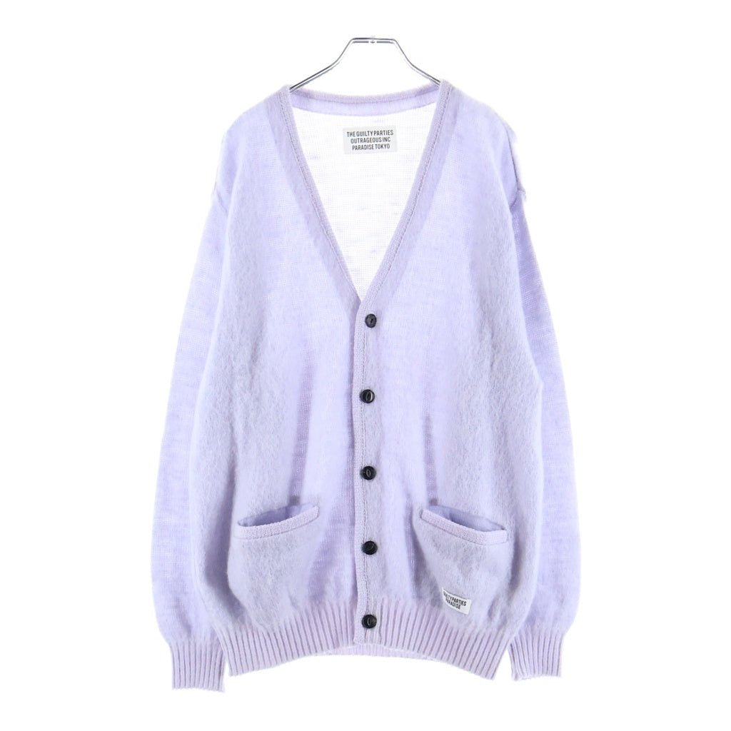 WACKO MARIA(ワコマリア) 22SS MOHAIR KNIT CARDIGAN モヘア ニットカーディガン パープル 22SS-WNK-KN04
