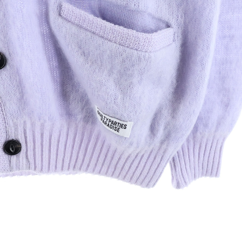 WACKO MARIA(ワコマリア) 22SS MOHAIR KNIT CARDIGAN モヘア ニットカーディガン パープル 22SS-WNK-KN04