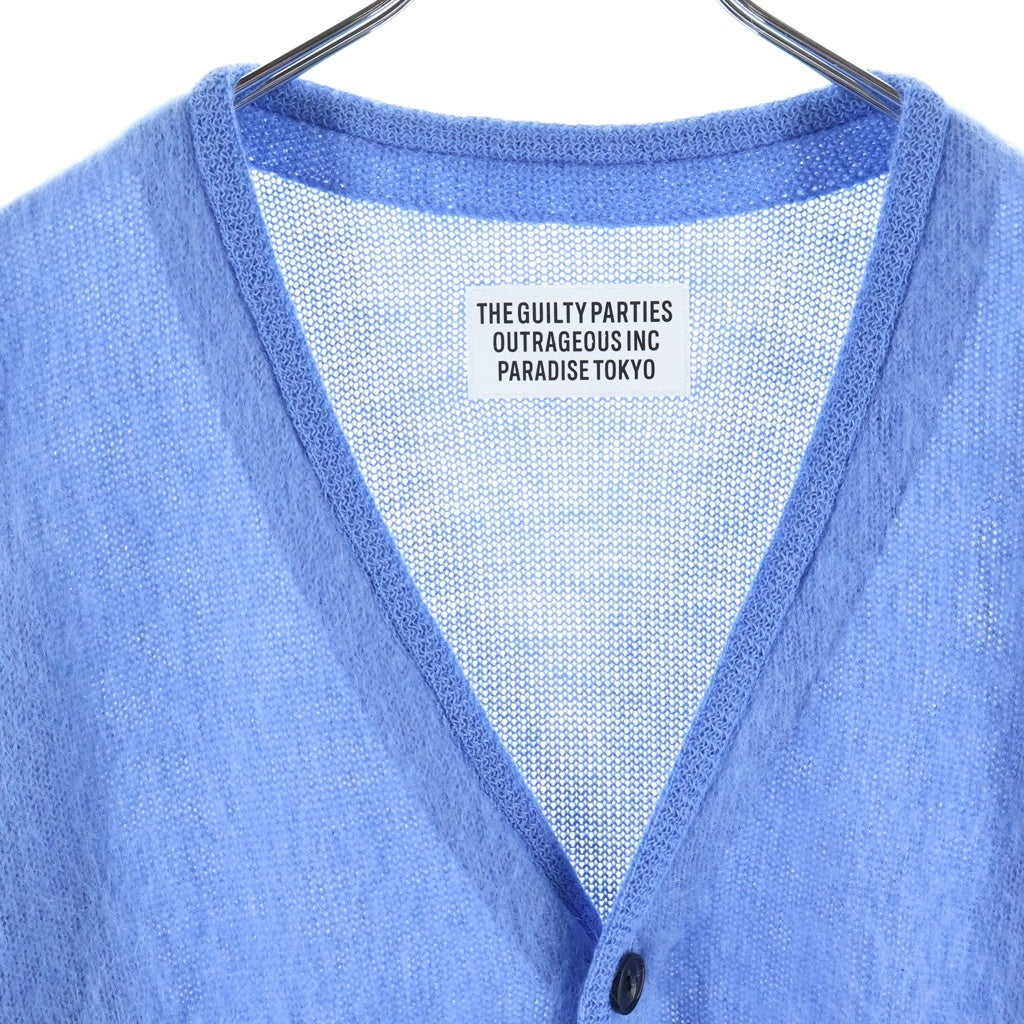 WACKO MARIA(ワコマリア) 23SS MOHAIR CARDIGAN モヘアニットカーディガン ブルー 22FW-WMK-KN0
