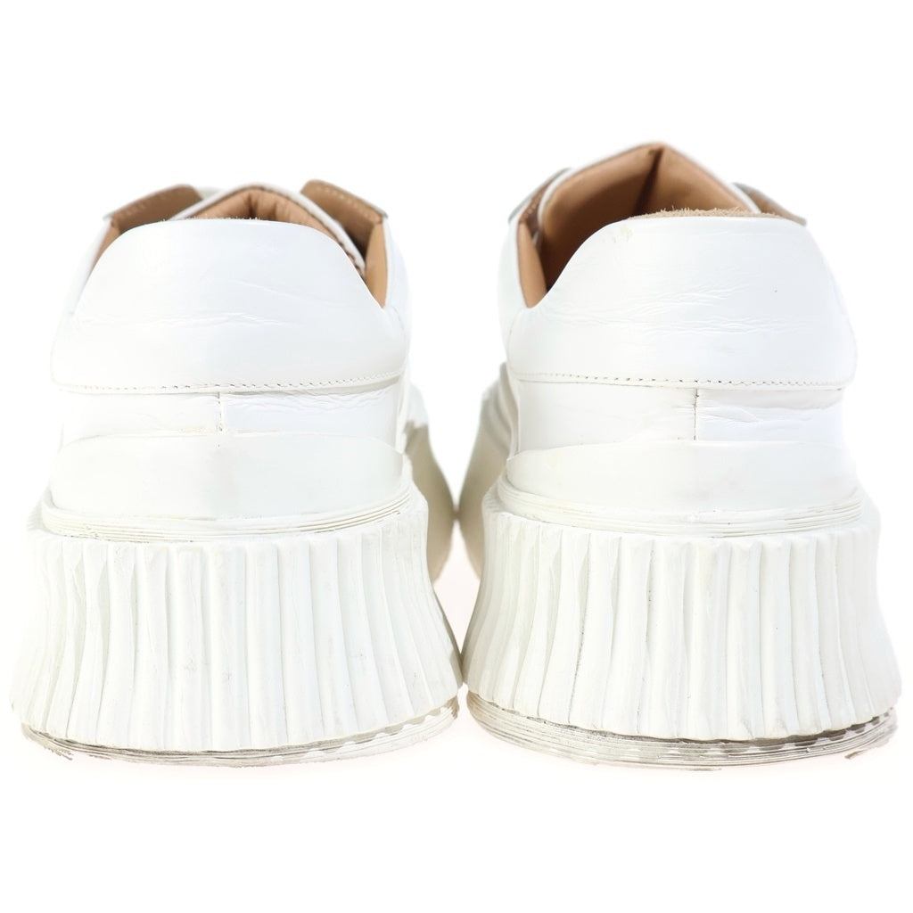 JIL SANDER(ジルサンダー) 23SS プラットフォーム カーフスキン レザーローカットスニーカー レディース ホワイト J15WS0002 P4833