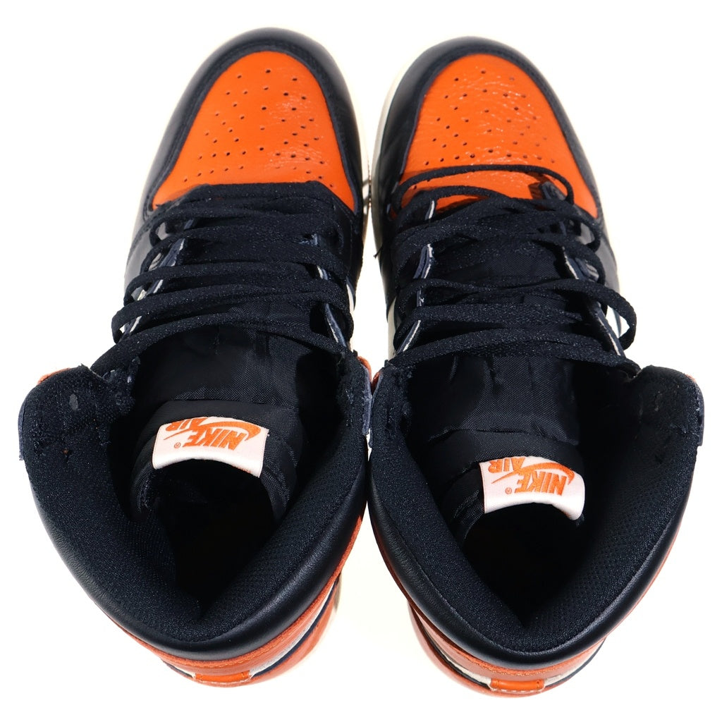 NIKE(ナイキ) AIR JORDAN 1 RETRO HIGH OG SHATTERED BACKBOARD エアジョーダン レトロ シャッタードバックボード ハイカットスニーカー オレンジ/ブラック US8.5/26.5cm DZ5485-008