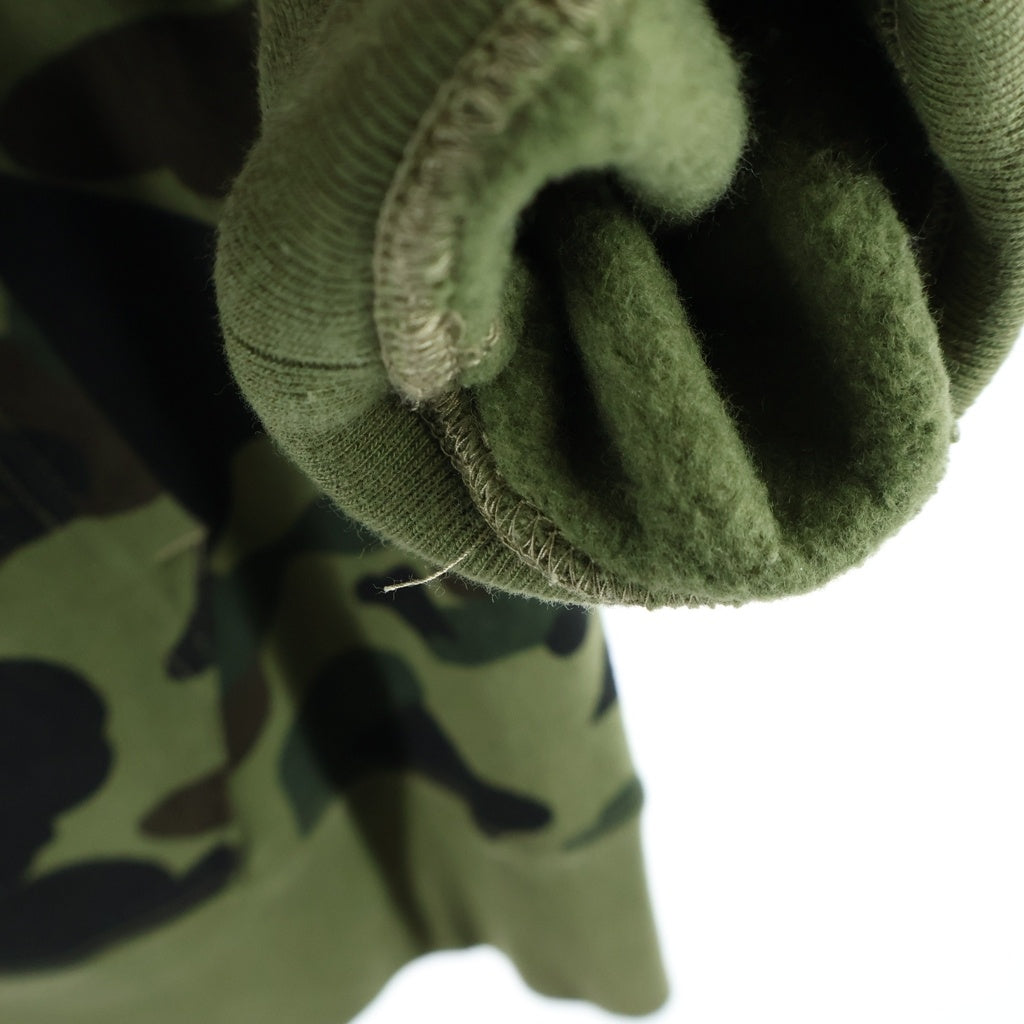 A BATHING APE(アベイシングエイプ) 1ST CAMO SHARK FULL ZIP HOODIE カモ柄 シャーク フルジップアップ フーデッド スウェット パーカー カーキ 001ZPJ801009M