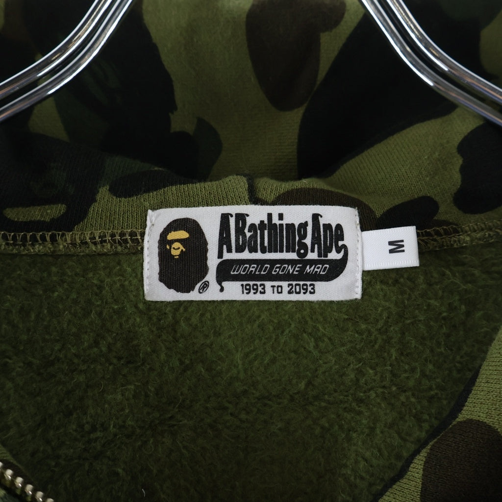 A BATHING APE(アベイシングエイプ) 1ST CAMO SHARK FULL ZIP HOODIE カモ柄 シャーク フルジップアップ フーデッド スウェット パーカー カーキ 001ZPJ801009M
