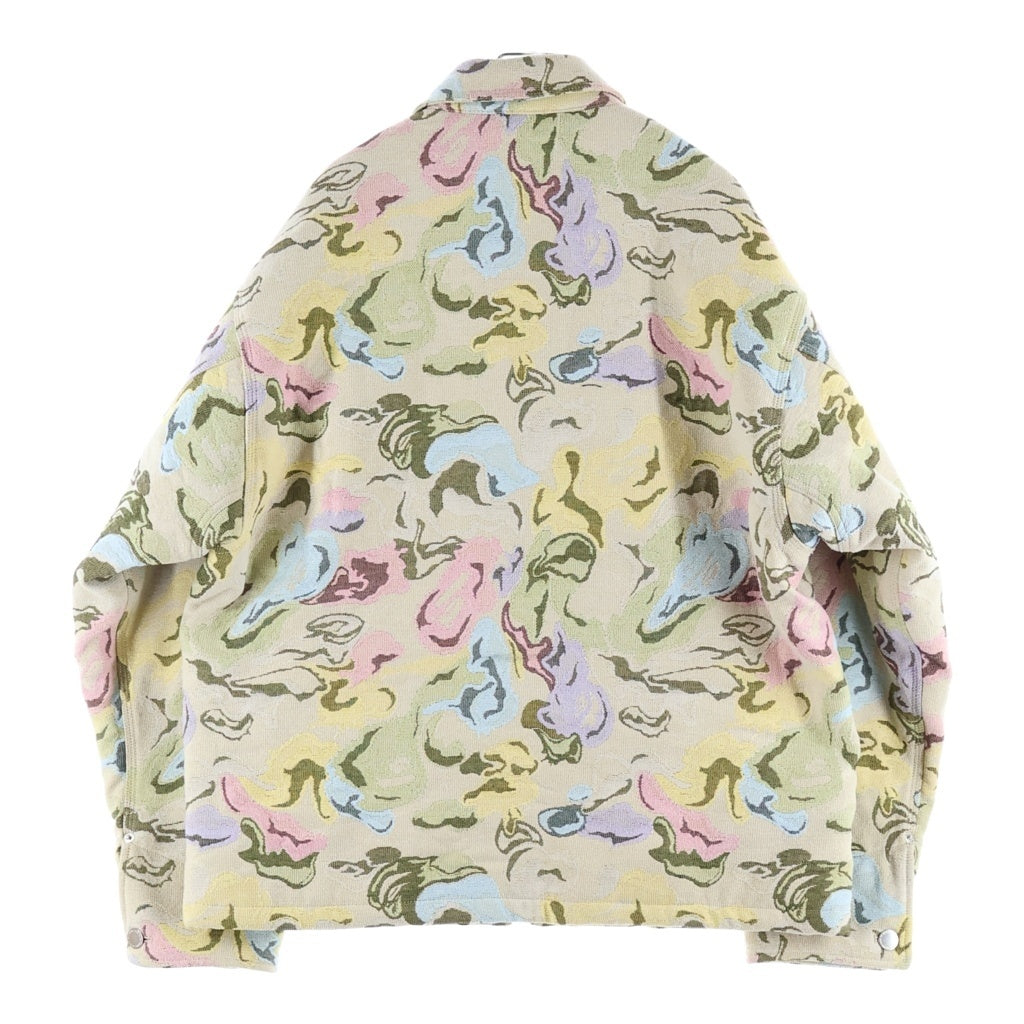 A BATHING APE(アベイシングエイプ) BAPE ART CAMO GOBELIN WORK JACKET ベイプ アート カモ ゴブラン ワーク ジャケット ベージュ 001HJJ801055I