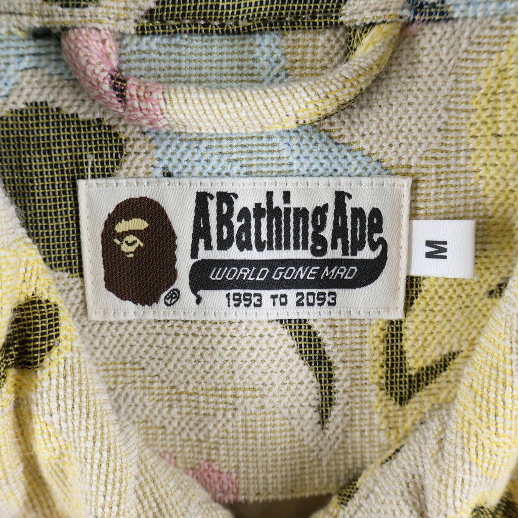 A BATHING APE(アベイシングエイプ) BAPE ART CAMO GOBELIN WORK JACKET ベイプ アート カモ ゴブラン ワーク ジャケット ベージュ 001HJJ801055I