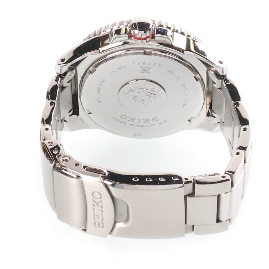 SEIKO(セイコー) PROSPEX プロスペックス ソーラー クウォーツ式 ブラック文字盤 腕時計 シルバー V157-0BT0