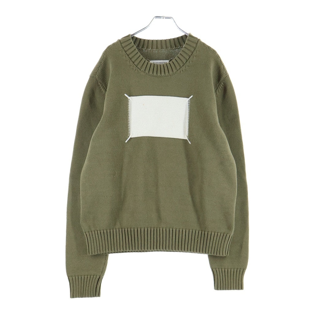 Maison Margiela(メゾンマルジェラ) 20SS White Label Sweater ホワイトラベル クルーネックニットスウェット セーター カーキ S50GP0212