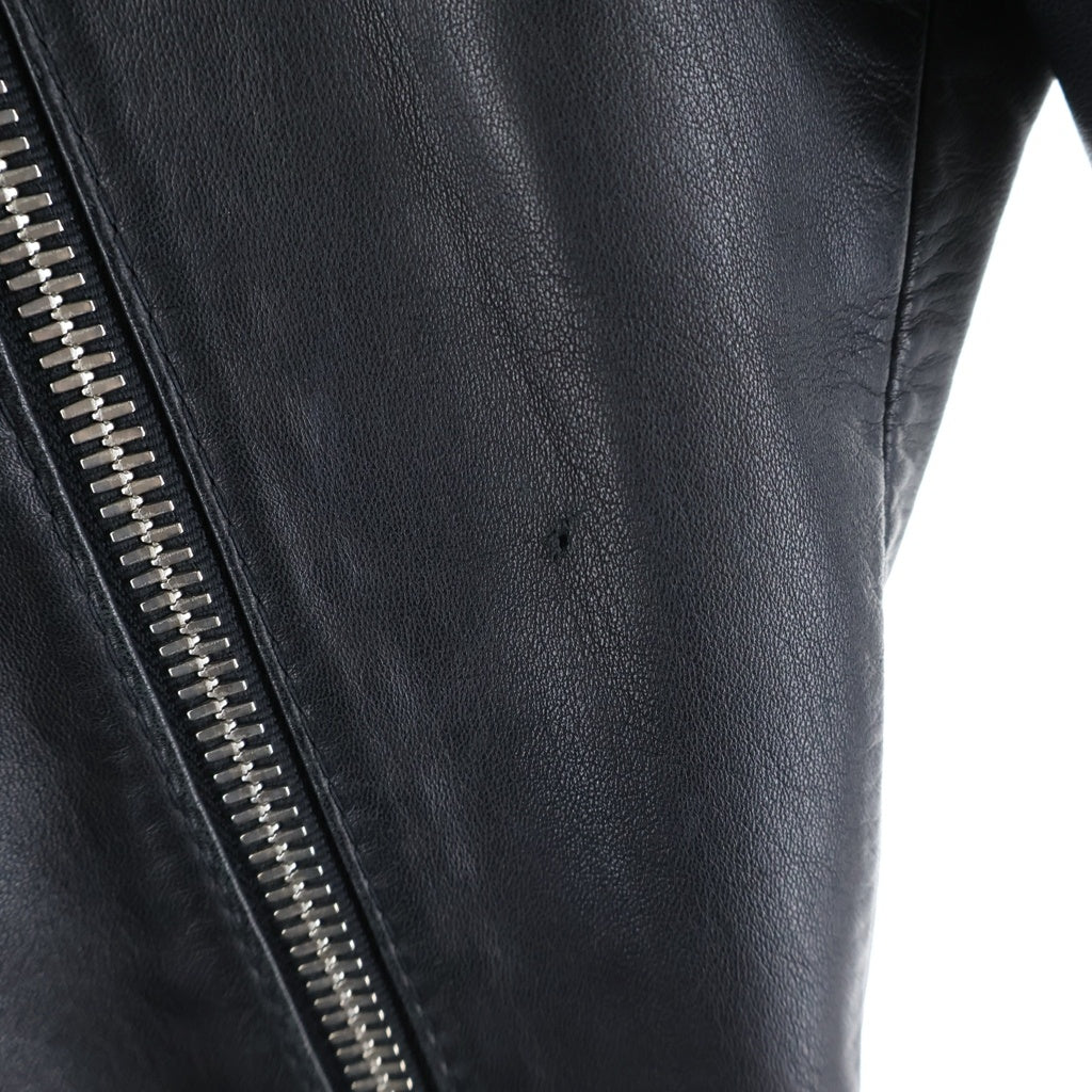Maison Margiela(メゾンマルジェラ) 15SS 5ZIP 八の字 ラムレザー シングルライダースジャケット ブラック S50AM0217