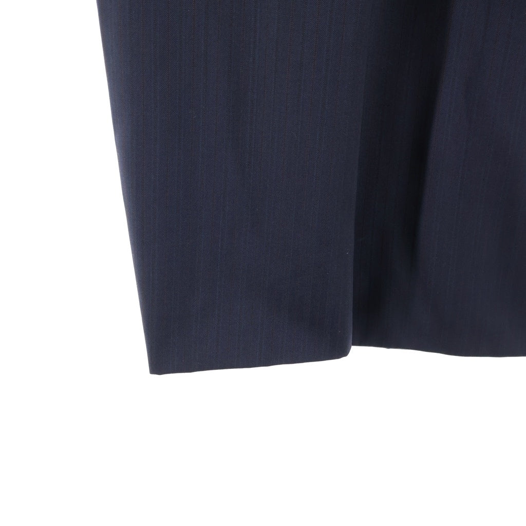 Maison Margiela(メゾンマルジェラ) 20SS ウール ストライプ ノーカラージャケット ネイビー S50BN0435