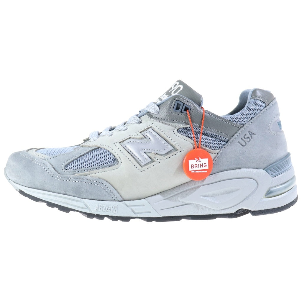 New Balance(ニューバランス) M990WT2 メッシュ スウェード ローカットスニーカー グレー US9/27cm