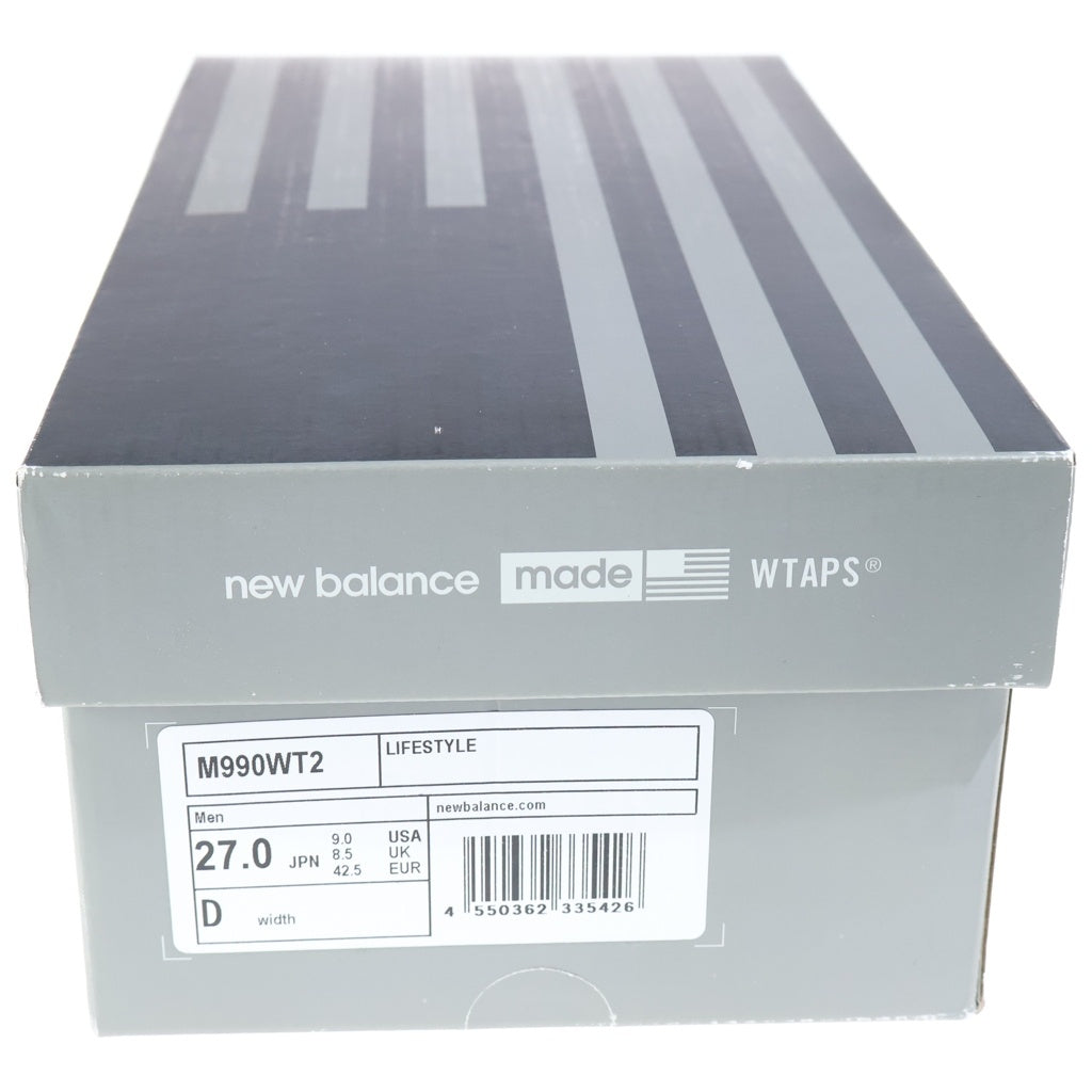 New Balance(ニューバランス) M990WT2 メッシュ スウェード ローカットスニーカー グレー US9/27cm