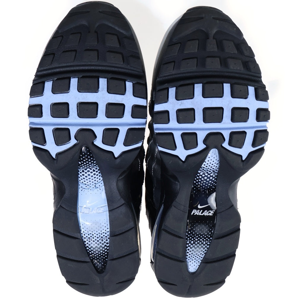 NIKE(ナイキ) ×PALACE SKATEBOARDS NIKE AIR MAX BIG BUBBLE パレス スケートボード エアマックス 95 ビッグバブル ローカットスニーカー シルバー/ブラック US9/27cm IQ7708-095