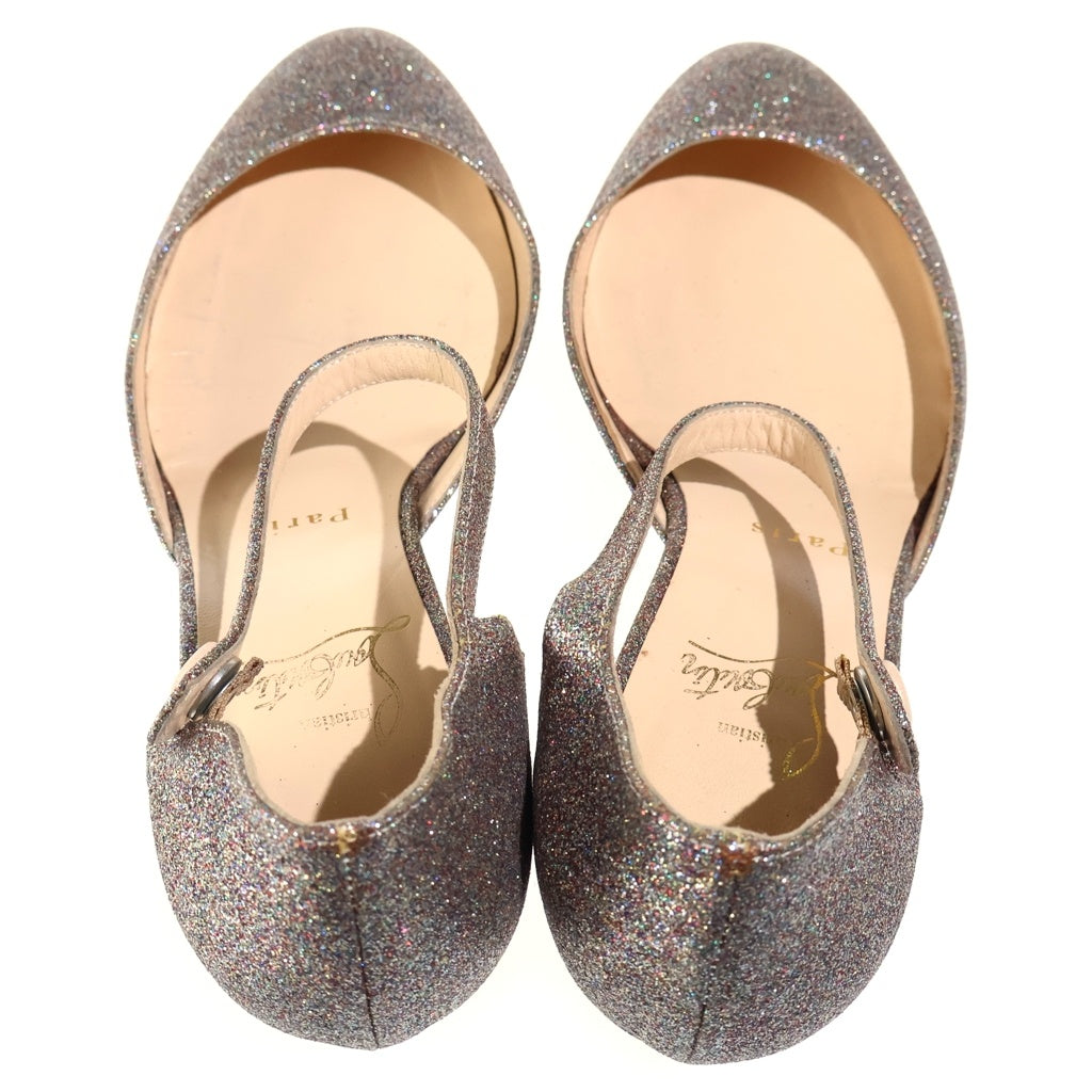 CHRISTIAN LOUBOUTIN(クリスチャンルブタン) グリッター ラメ装飾 ヒールパンプス レディース シルバー