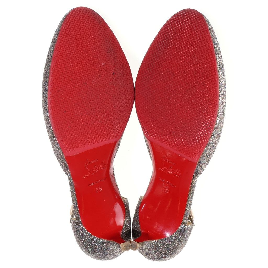 CHRISTIAN LOUBOUTIN(クリスチャンルブタン) グリッター ラメ装飾 ヒールパンプス レディース シルバー