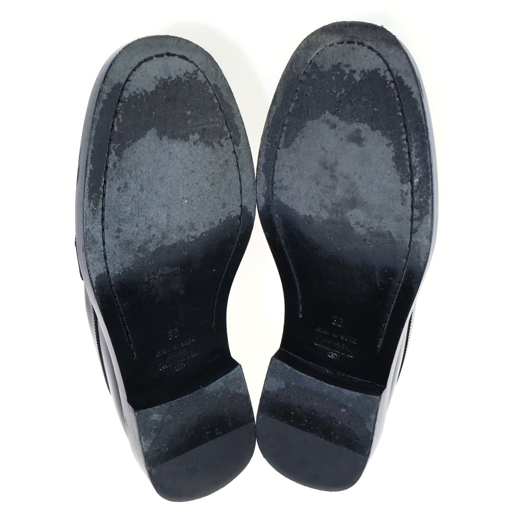 VALENTINO(ヴァレンティノ) GOLD ROMAN STUD LEATHER LOAFERS ゴールドローマンスタッズ装飾 レザーローファー レザーシューズ レディース ブラック WW2S0CJ0
