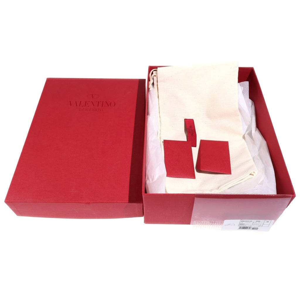 VALENTINO(ヴァレンティノ) GOLD ROMAN STUD LEATHER LOAFERS ゴールドローマンスタッズ装飾 レザーローファー レザーシューズ レディース ブラック WW2S0CJ0