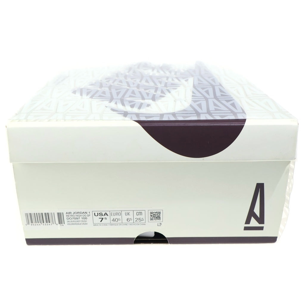 NIKE(ナイキ) ×A MA MANIERE AIR JORDAN 1 RETRO HIGH OG SP SAIL AND BURGUNDY アママニエール エアジョーダン1 レトロ セイル アンド バーガンディ ハイカットスニーカー DO7097-100