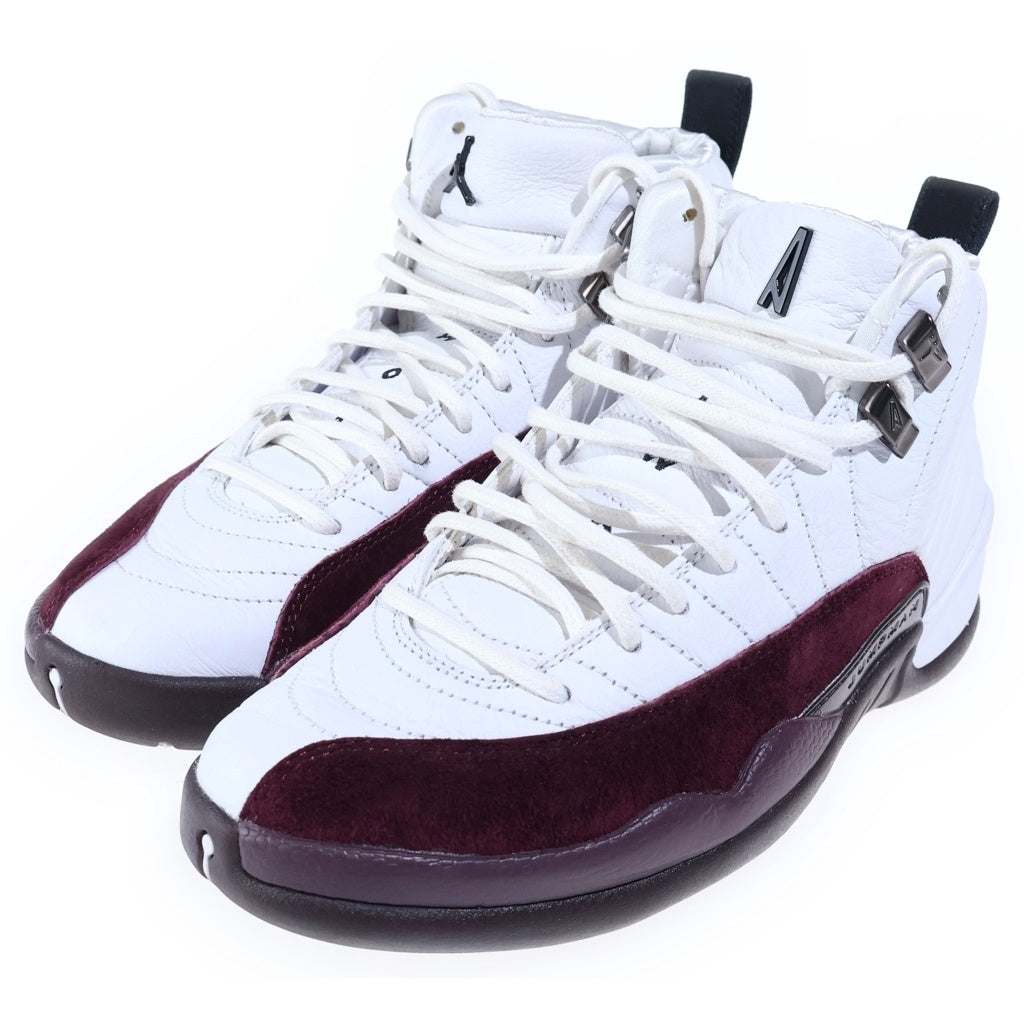 NIKE(ナイキ) ×A MA MANIERE WMNS AIR JORDAN 12 RETRO SP アママニエール ウィメンズ エアジョーダン12 ハイカットスニーカー レディース ホワイト/バーガンディ US7.5/24.5cm DV6989-100