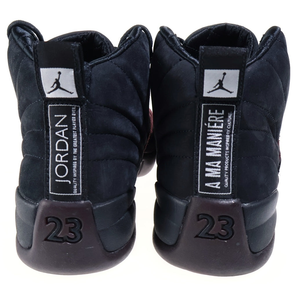NIKE(ナイキ) ×A MA MANIERE WMNS AIR JORDAN 12 RETRO SP アママニエール ウィメンズ エアジョーダン12 ハイカットスニーカー ブラック/バーガンディ US8.5/25.5cm DV6989-001 レディース