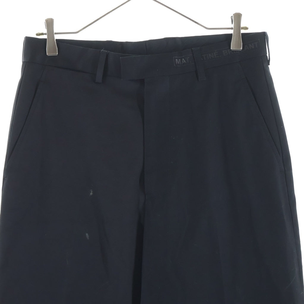 Maison Margiela(メゾンマルジェラ) 24SS コットン ジップアップ スラックスパンツ ブラック SH2KA0006
