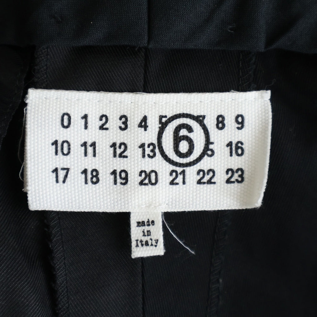 Maison Margiela(メゾンマルジェラ) 24SS コットン ジップアップ スラックスパンツ ブラック SH2KA0006
