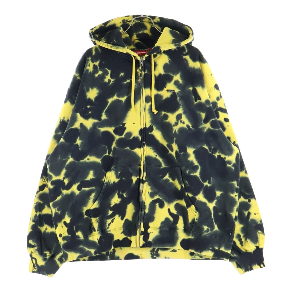 SUPREME(シュプリーム) 26AW Small Box Zip Up Hooded Sweatshirt タイダイ スモールボックスロゴ ジップアップフーデッドスウェットシャツ パーカー イエロー/ブラック