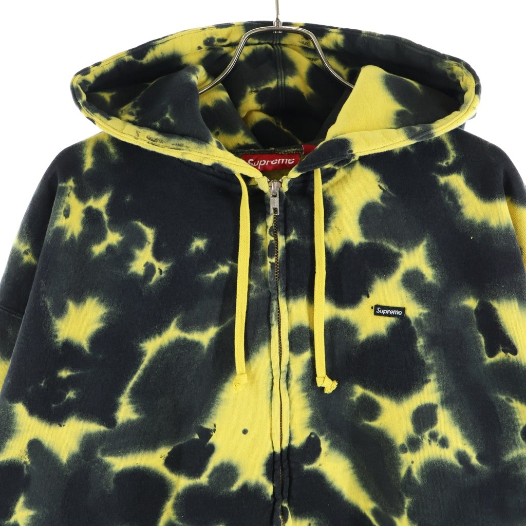 SUPREME(シュプリーム) 26AW Small Box Zip Up Hooded Sweatshirt タイダイ スモールボックスロゴ ジップアップフーデッドスウェットシャツ パーカー イエロー/ブラック