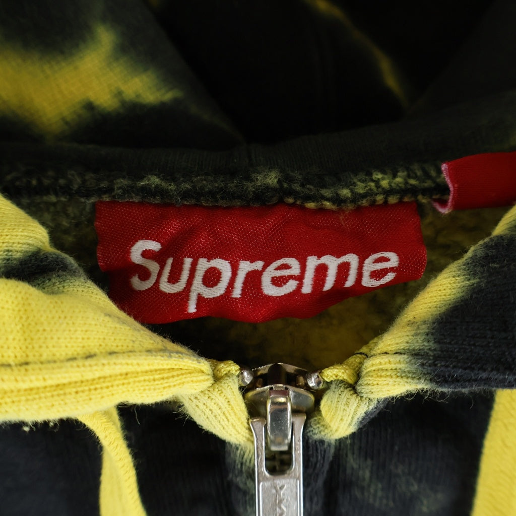 SUPREME(シュプリーム) 26AW Small Box Zip Up Hooded Sweatshirt タイダイ スモールボックスロゴ ジップアップフーデッドスウェットシャツ パーカー イエロー/ブラック