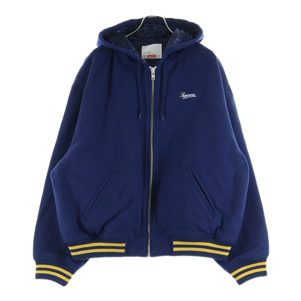 SUPREME(シュプリーム) 26AW ×Larry Clark Hooded Varsity Jacket ラリークラーク フーデッドバーシティジャケット ネイビー