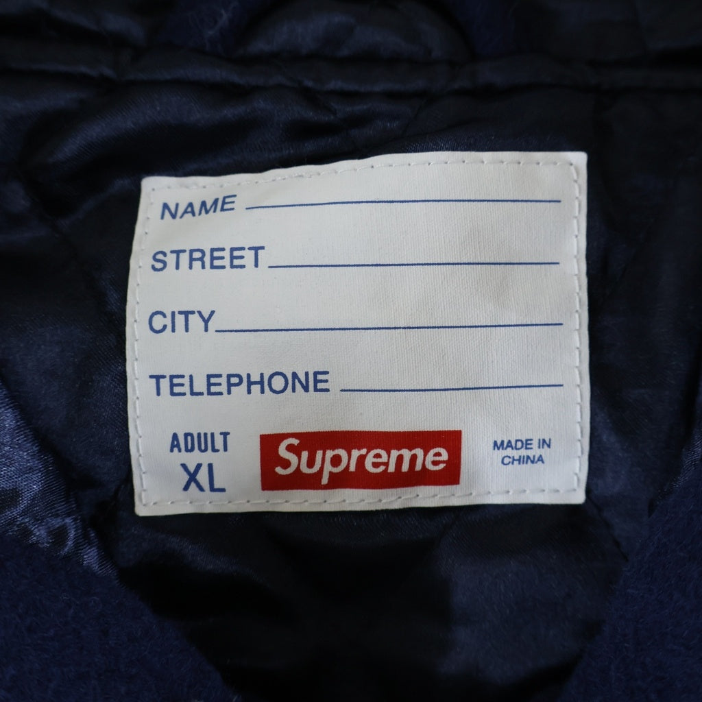 SUPREME(シュプリーム) 26AW ×Larry Clark Hooded Varsity Jacket ラリークラーク フーデッドバーシティジャケット ネイビー
