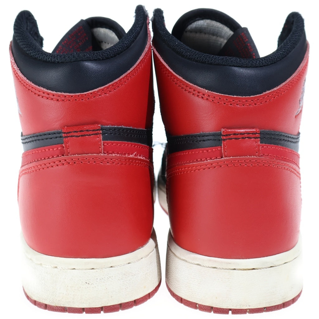 NIKE(ナイキ) 【観賞用 2016年製】 GS AIR JORDAN 1 RETRO HIGH OG BRED BANNED 2016 エアジョーダン1 レトロ ブレット バーンド レディース ブラック/レッド US6.5Y/24.5cm 575441-001