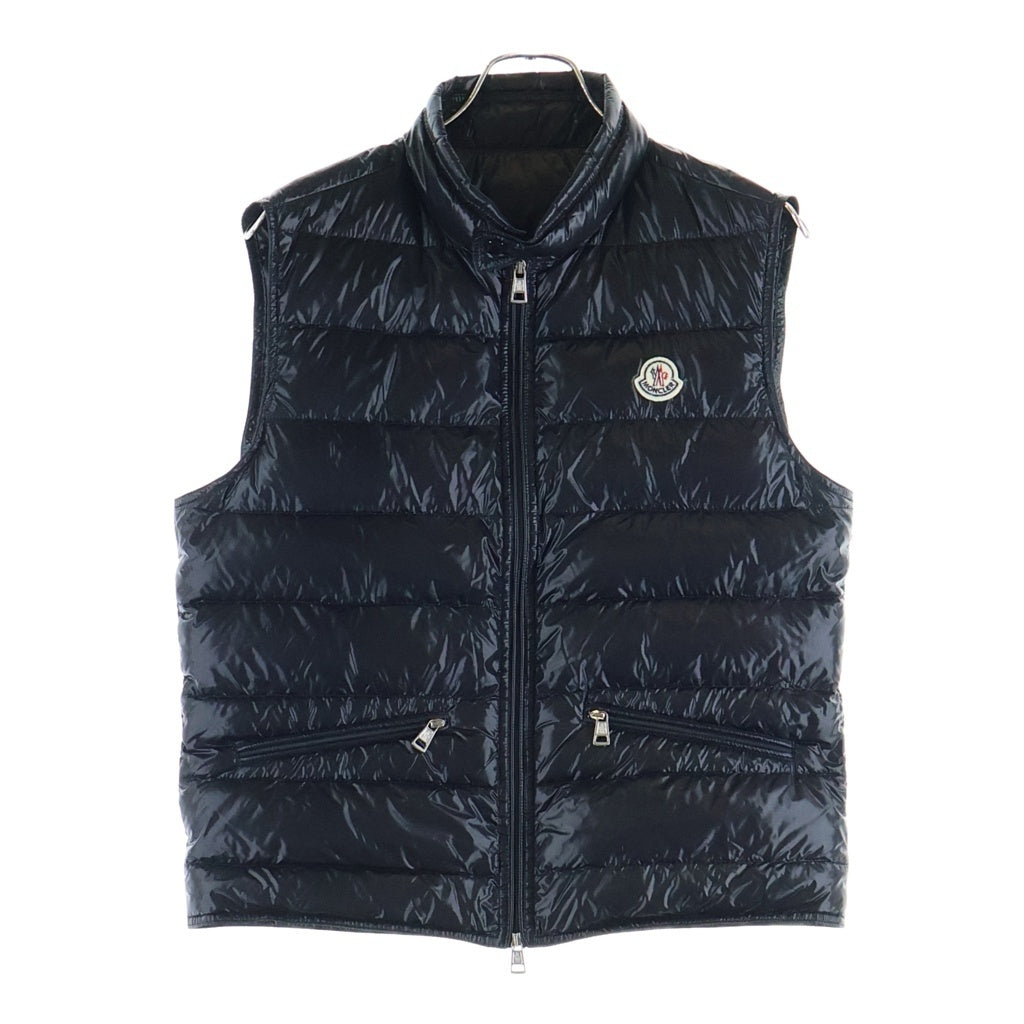 MONCLER(モンクレール) GUI GILET ロゴパッチ ジップアップ ダウンベスト ブラック 310914336199 53029
