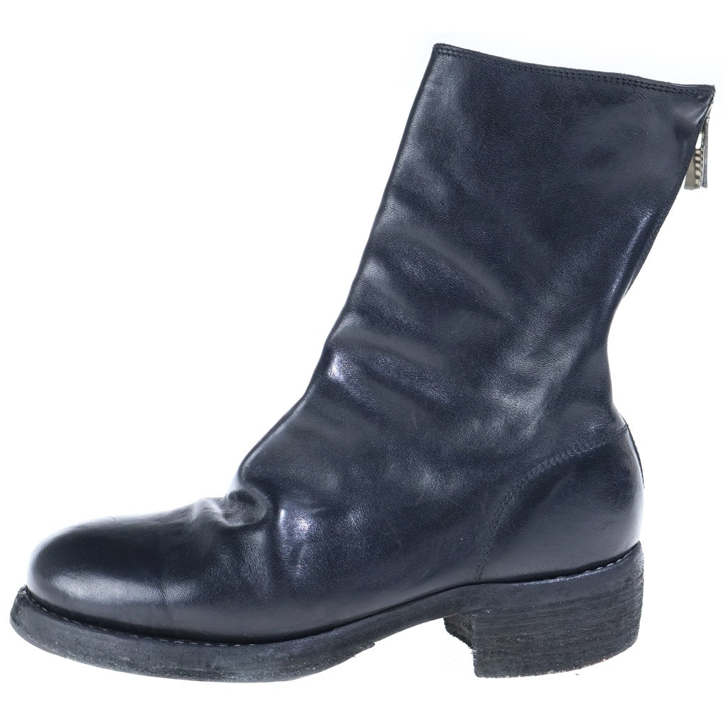 GUIDI(グイディ) 788Z W SOFT HORSE FULL GRAIN ソフトホースフルグレイン バックジップ レザーブーツ ブラック レディース