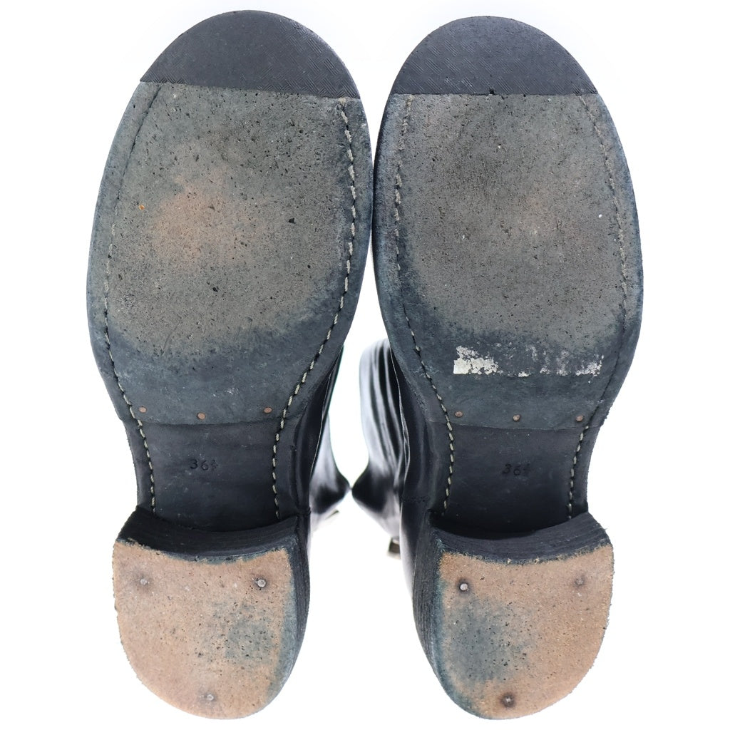 GUIDI(グイディ) 788Z W SOFT HORSE FULL GRAIN ソフトホースフルグレイン バックジップ レザーブーツ ブラック レディース