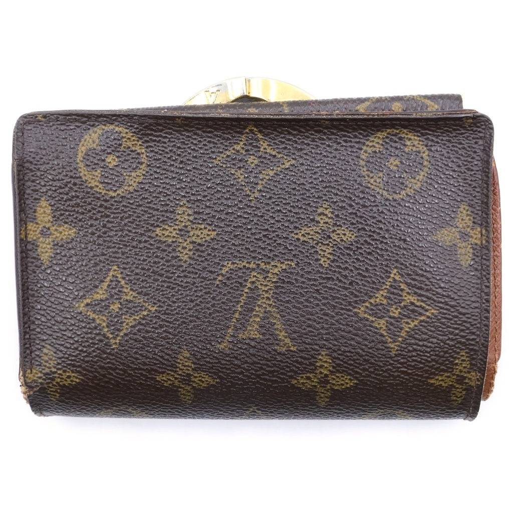 LOUIS VUITTON(ルイヴィトン) ポルトフォイユ ヴィエノワ モノグラム レザーウォレット がま口二つ折り財布 ブラウン M61674 TH1002 レディース