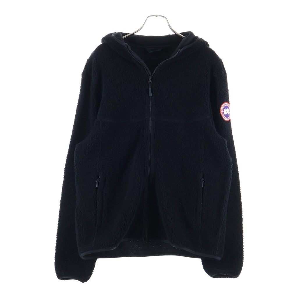 CANADA GOOSE(カナダグース) MEDINA HOODIE メディナフーディー ショルダーワッペン ジップアップフリースジャケット ブラック 6997M