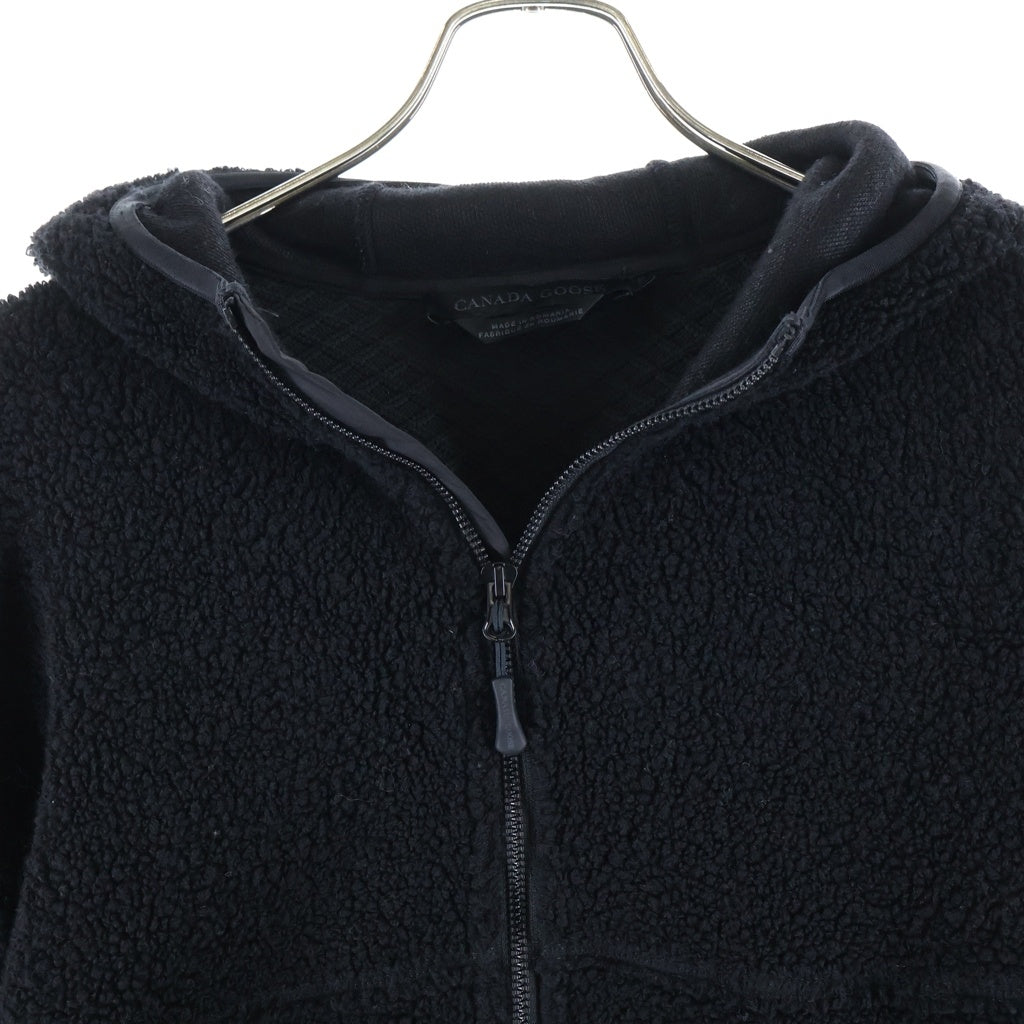 CANADA GOOSE(カナダグース) MEDINA HOODIE メディナフーディー ショルダーワッペン ジップアップフリースジャケット ブラック 6997M