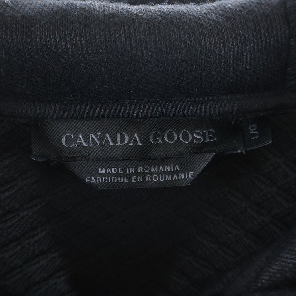 CANADA GOOSE(カナダグース) MEDINA HOODIE メディナフーディー ショルダーワッペン ジップアップフリースジャケット ブラック 6997M