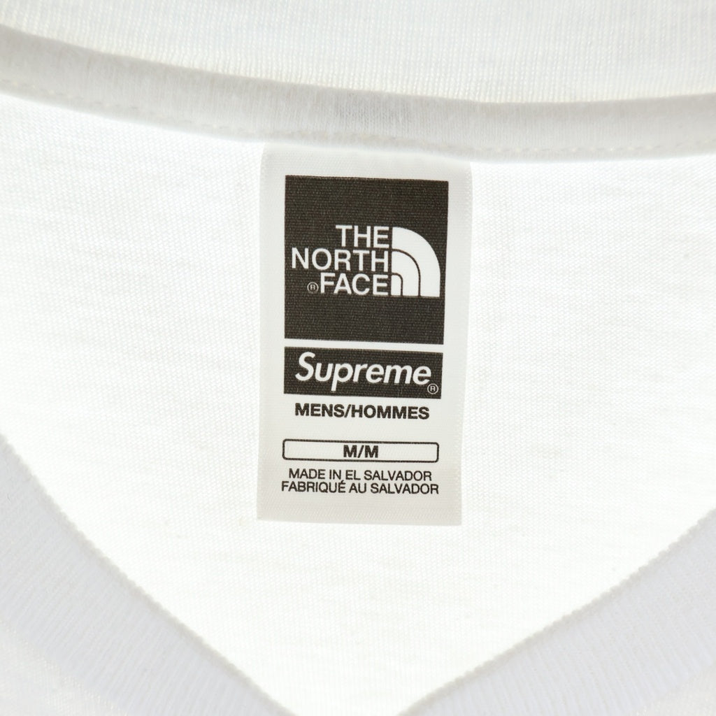 SUPREME(シュプリーム) 23SS ×THE NORTH FACE Printed Pocket Tee ノースフェイス ロゴプリント ポケットTシャツ 半袖クルーネックカットソー ホワイト NT02309I