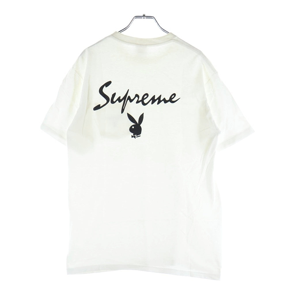 SUPREME(シュプリーム) 11SS ×Playboy Pocket Tee プレイボーイ ロゴプリント ポケットTシャツ 半袖クルーネックカットソー ホワイト
