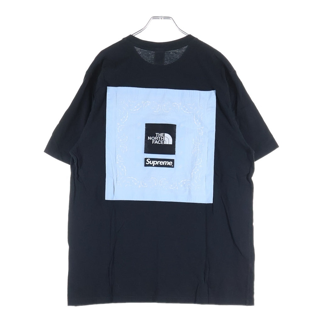 SUPREME(シュプリーム) 22SS ×THE NORTH FACE Bandana S/S Tee ノースフェイス バンダナロゴプリントTシャツ 半袖クルーネックカットソー ブラック NT02209I